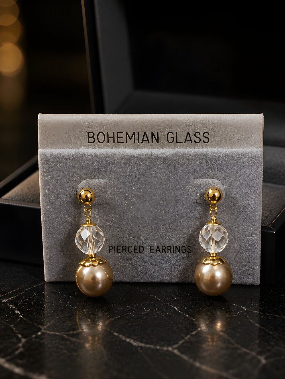 vintage-style dangle post earrings